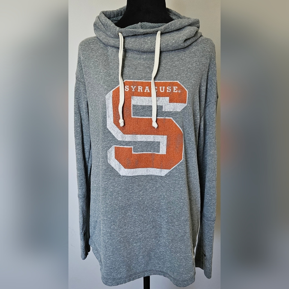 Syracuse University Gray Cowlneck Drawstring Sweatshirt- Size M